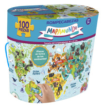 Cargar imagen en el visor de la galería, Rompecabezas Gigante Mapamundi - 100 piezas
