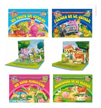 Cargar imagen en el visor de la galería, Set de 4 Libros Aventuras Animales - Pop Up 3D
