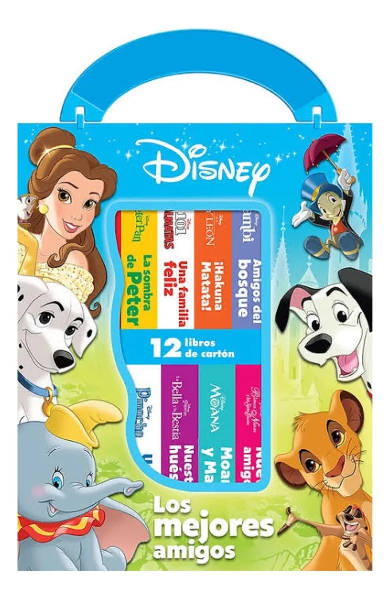 Estuche De 12 Libros De Cartón Pasta Dura - Disney Mejores Amigos