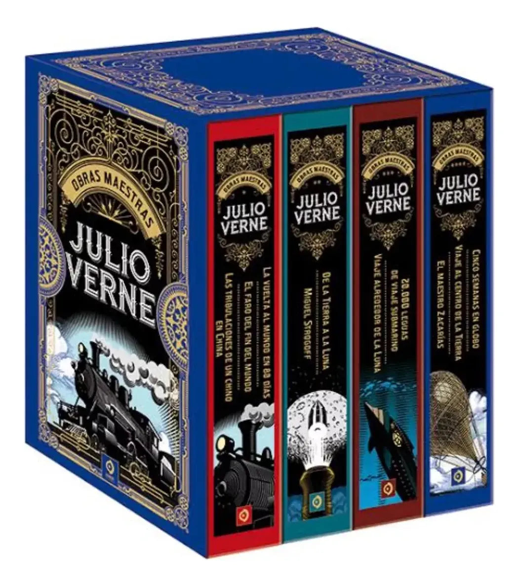 Julio Verne - Estuche Obras Completas - 4 Libros Pasta Dura