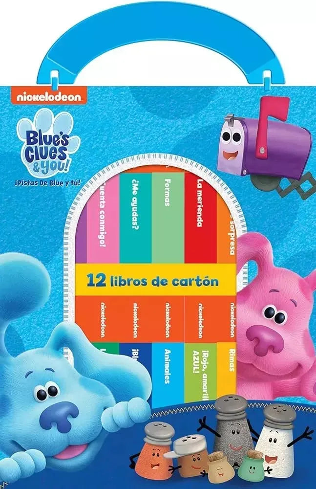 Estuche De 12 Libros De Cartón Pasta Dura - Pistas de Blue